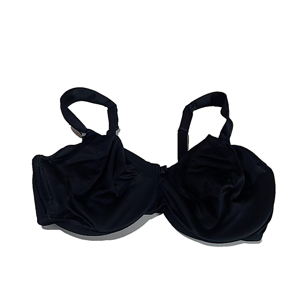 Playtex Black Full Support Side Shaping Adjustable Straps Underwire Bra Size 40D
